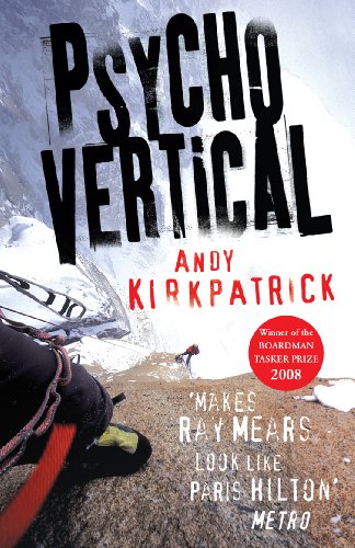 Book cover: "Psychovertical" with a climber on a snowy mountain.