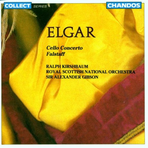 CD cover with yellow and maroon fabric, featuring "ELGAR" and artist names.