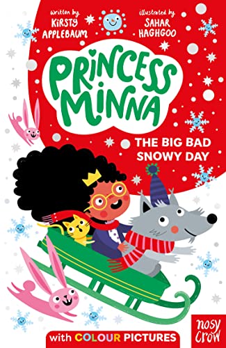 Book cover: Princess Minna sledding with friends in the snow.