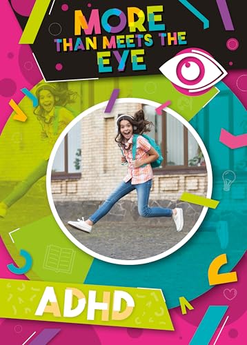 Book cover for “ADHD” featuring a young person running with a backpack.