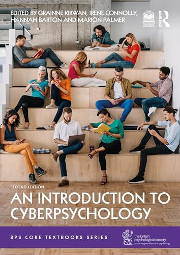 Book cover: “An Introduction to Cyberpsychology,” showing diverse people with devices.