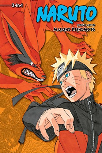 Naruto 3-in-1 manga volume 17 cover art featuring Naruto Uzumaki and the Nine-Tails fox.