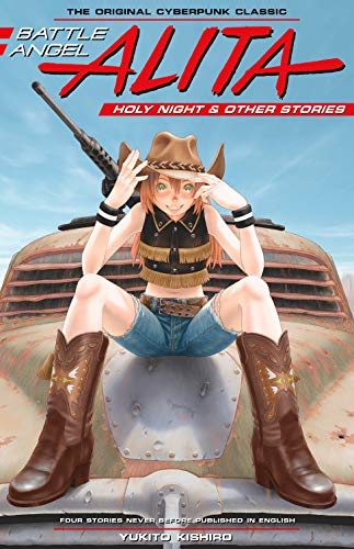 Battle Angel Alita manga cover featuring a cyborg woman in cowboy attire.