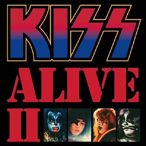 Kiss Alive II vinyl album cover with band member portraits.