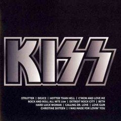 CD cover for Kiss’ “SERIE ICON” featuring the band’s logo and tracklist.