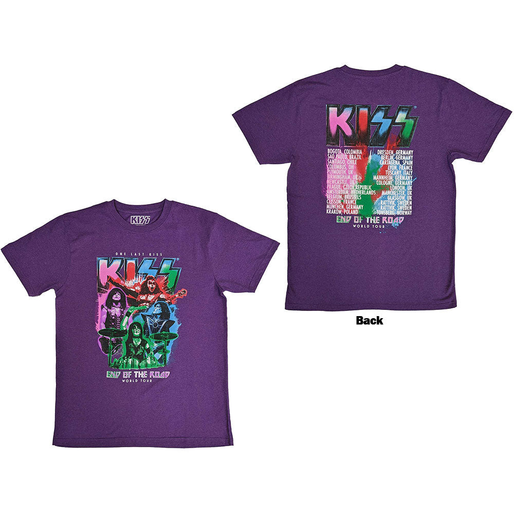 Black KISS t-shirt with colourful back print, size X-Large.