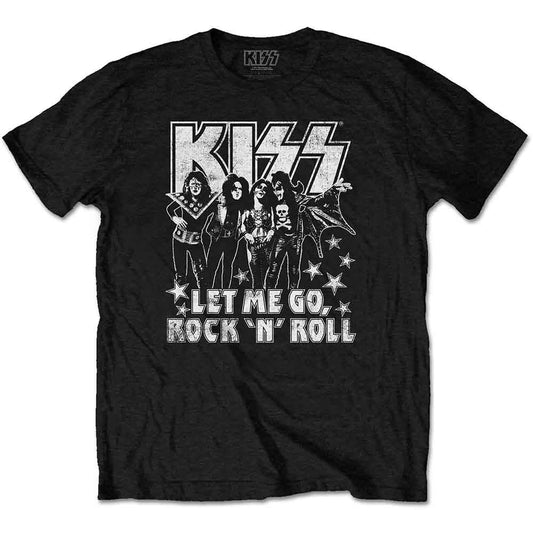 Black KISS t-shirt, XX-Large, featuring lyrics "Let Me Go" design.