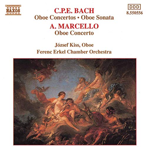 CD cover: classical music composers Bach and Marcello, painting of figures.
