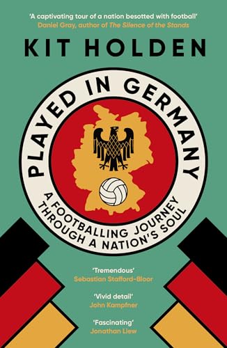 Book cover: "Played in Germany" with a German eagle and football emblem.