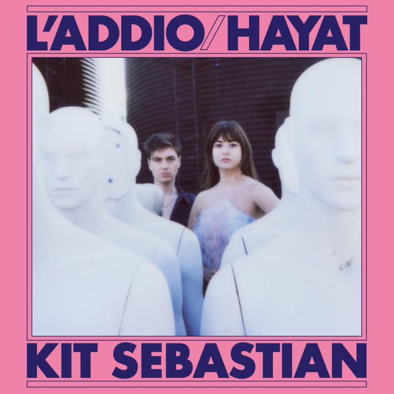 Record cover featuring Kit Sebastian and figures in a pink frame.