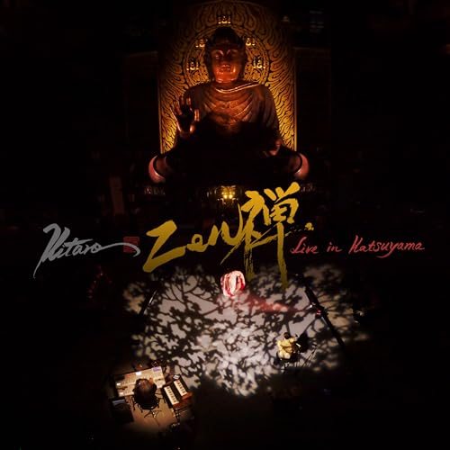 CD cover for Kitaro’s “Zen: Live in Katsuyama” featuring a large Buddha statue.