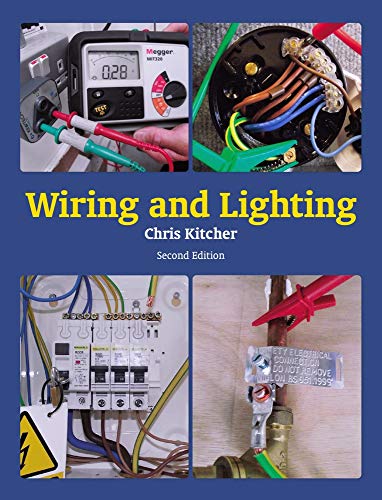 Book cover: "Wiring and Lighting," showing electrical tools and wiring.
