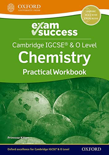 Green chemistry workbook cover with bubbles, text: "Cambridge IGCSE & O Level.