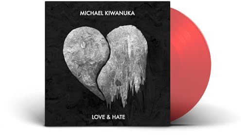 Michael Kiwanuka “Love & Hate” album cover with a red vinyl record.