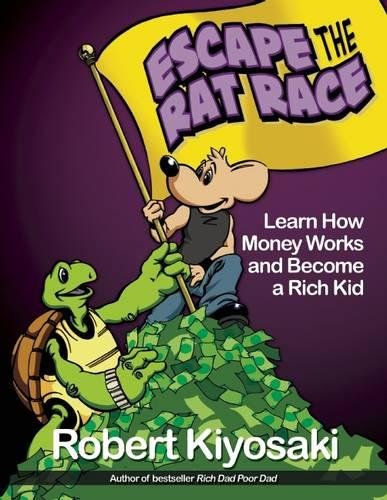 Book cover: cartoon mouse helping turtle climb a pile of money.