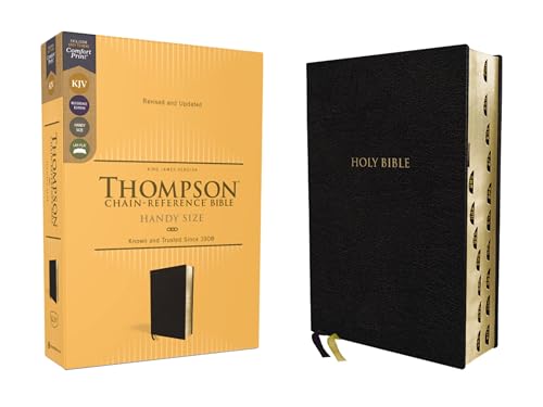 Black leather Bible with gold page edges, shown with its gold box.