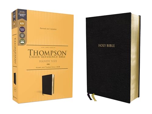 Black leather Bible with gold-edged pages, shown with its gold box.
