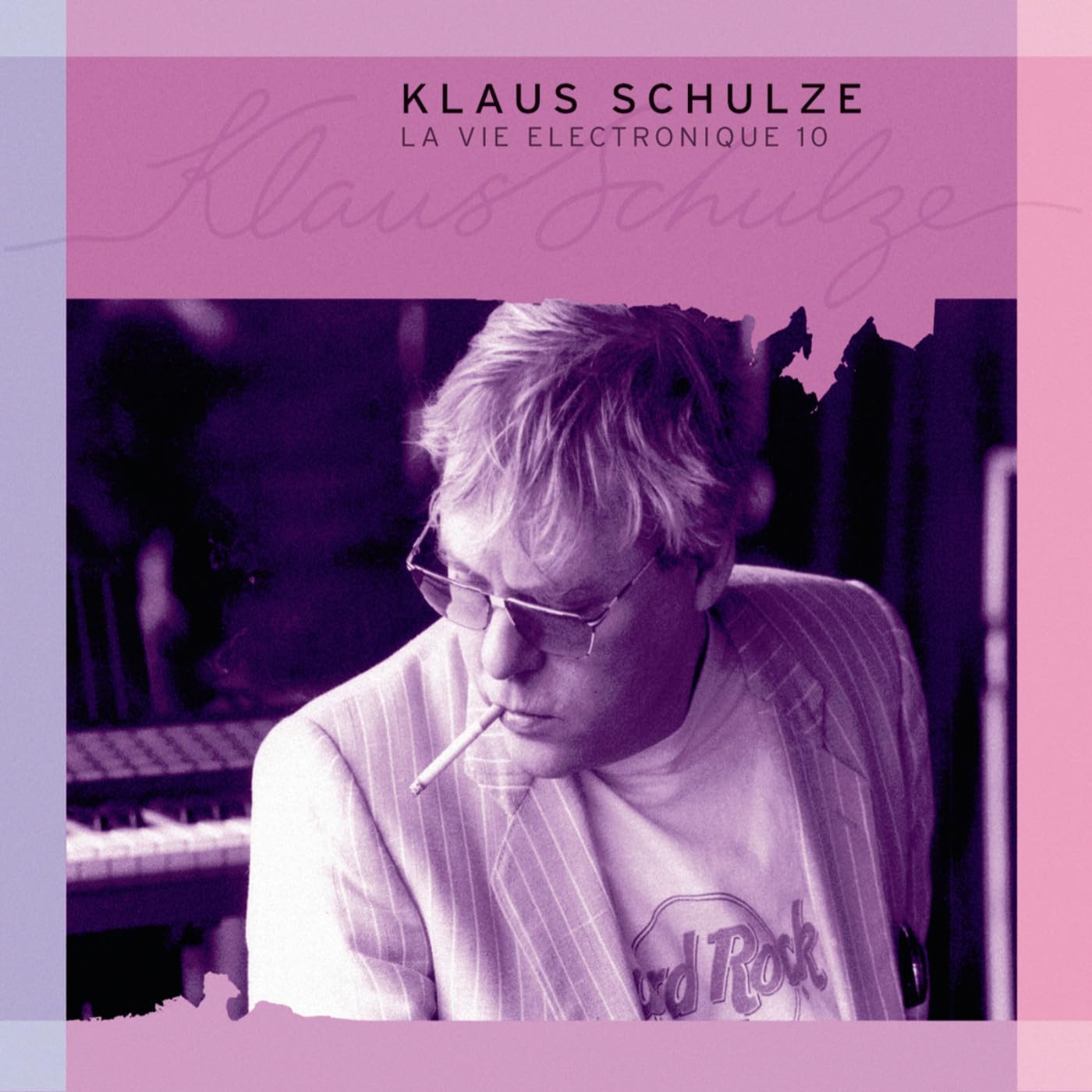 CD cover for Klaus Schulze’s “La Vie Electronique 10” featuring a portrait.