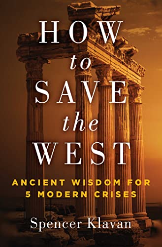 Book cover with classical columns and large white text: "How to Save the West".