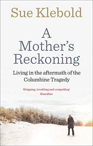 Book cover: "A Mother's Reckoning" with a lone figure in a snowy landscape.