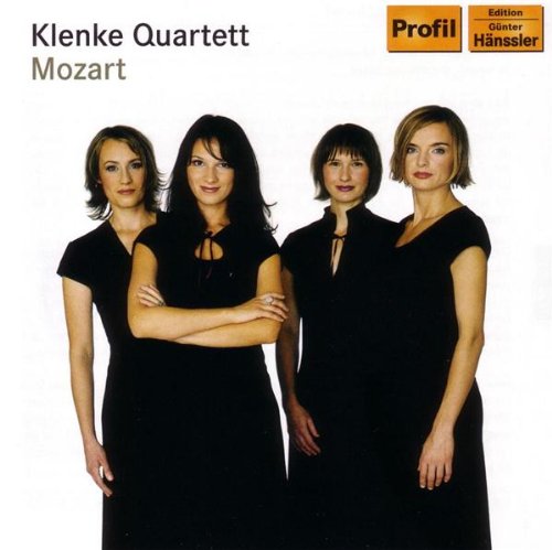 CD cover featuring four women in black, identified as the Klenke Quartett.