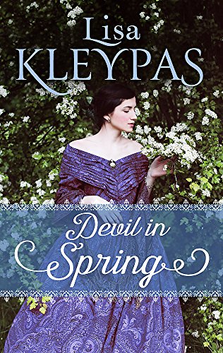 Book cover: woman in blue dress amidst white blossoms.