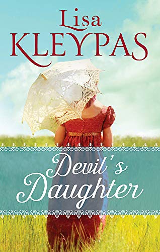Book cover: woman with parasol in a field, title "Devil's Daughter".
