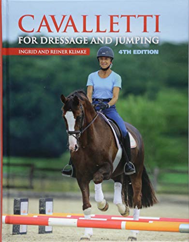 Book cover: horse and rider jumping over cavalletti, dressage training.