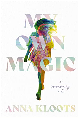 Book cover: girl with rainbow-colored, blurred hair running away.