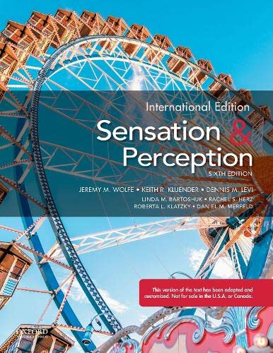 Textbook cover for "Sensation and Perception" with a Ferris wheel image.