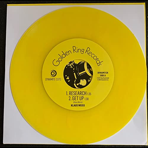 Yellow vinyl record with "Golden Ring Records" label and tracklist details.