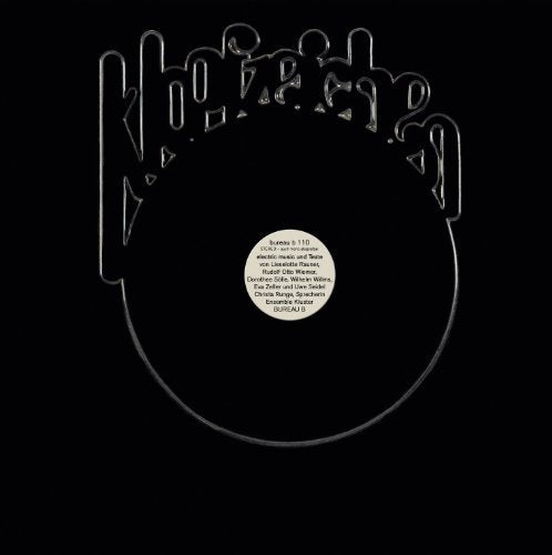 Black CD with white label and stylized silver text against a black background.