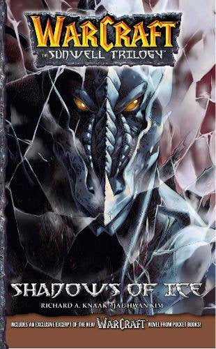 Manga cover featuring a dark creature with glowing yellow eyes behind shattered ice.