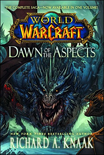 Book cover of World of Warcraft: Dawn of the Aspects featuring a large dragon.