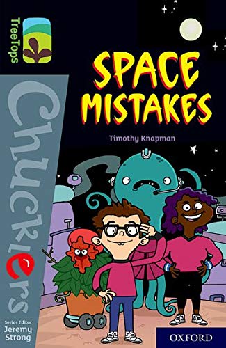 Book cover: "Space Mistakes" with cartoon children and an alien creature.