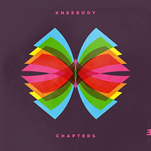 Kneebody "Chapters" CD cover: abstract butterfly shape in layered colors.