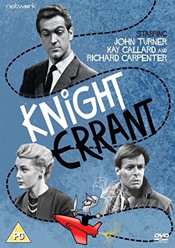 "Knight Errant" DVD cover featuring three black and white actor portraits on blue.