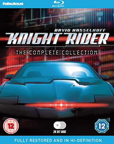 Knight Rider Blu-ray cover featuring KITT car and David Hasselhoff’s name.