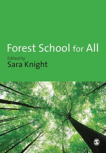 Book cover: "Forest School for All" with a tree canopy view.
