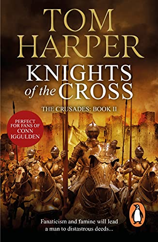 Book cover: armored knights on horseback before a castle, dramatic sky.