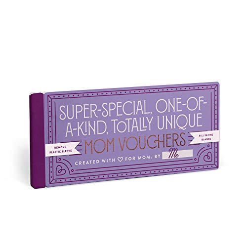 Purple booklet titled "Mom Vouchers" with space to fill in the blanks.