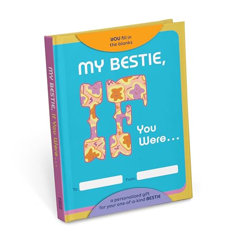 Blue and orange fill-in-the-blank book titled "My Bestie, If You Were...