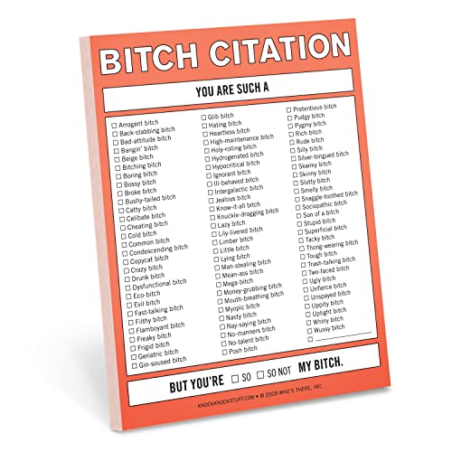 Knock Knock Nifty Note: Bitch Citation