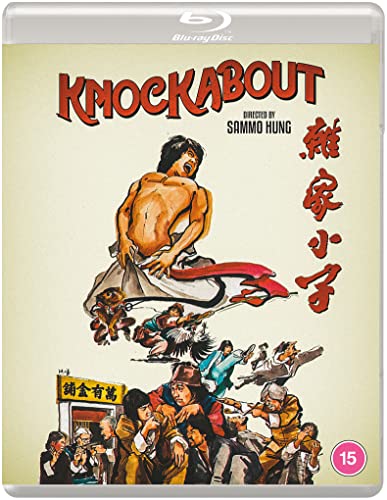 Blu-ray cover for "Knockabout" featuring a martial arts fight scene.