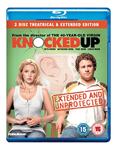 "Blu-ray case for 'Knocked Up' with a man and woman on the cover."