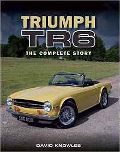 Yellow Triumph TR6 sports car on book cover, titled “Triumph TR6”.