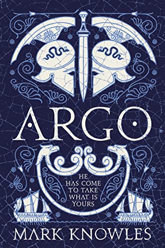 Book cover: "Argo" with stylized shields, a sword, and ships.