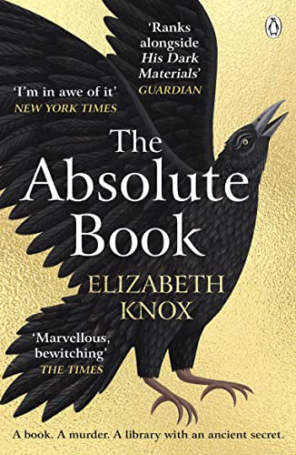 Book cover featuring a large black crow against a textured gold background.