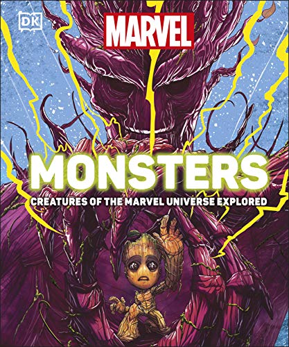 Book cover featuring Groot and a small, frightened Baby Groot.