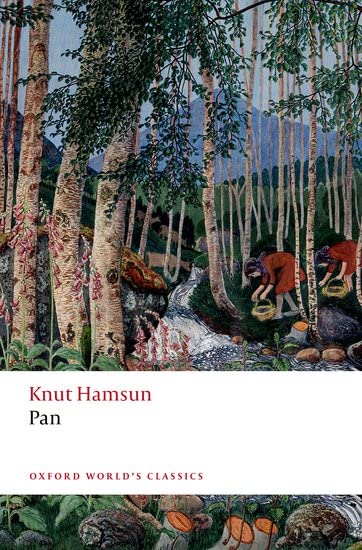 Book cover featuring a painting of a birch forest with two women gathering berries.